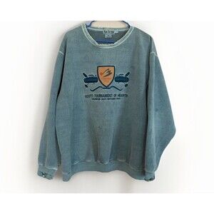 VTG Non-Fiction Sweatshirt Men’s Size M Teal Canadian Classics Oversized Thunder